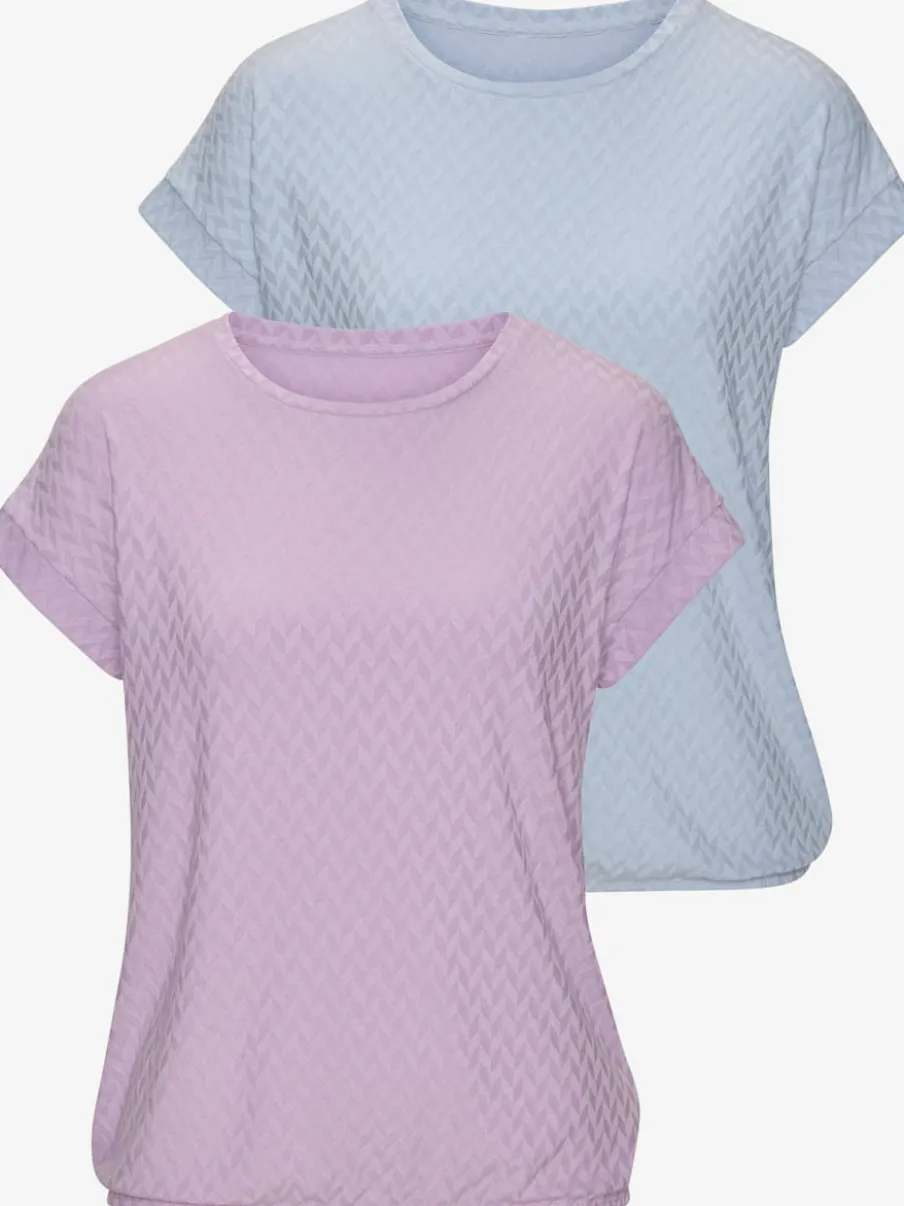 T-shirt à manches courtes avec motif jacquard en matière recyclée