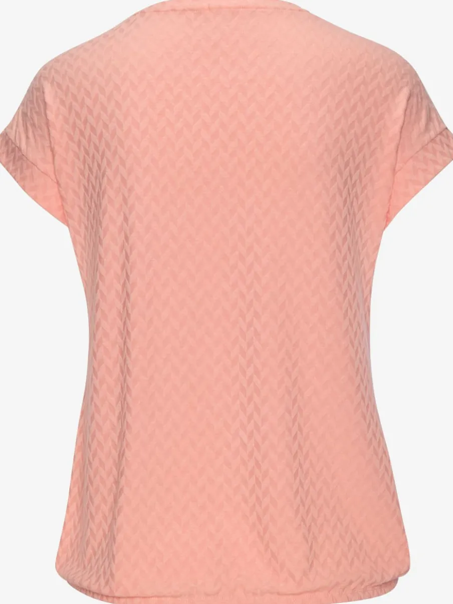 T-shirt à manches courtes avec motif jacquard en matière recyclée