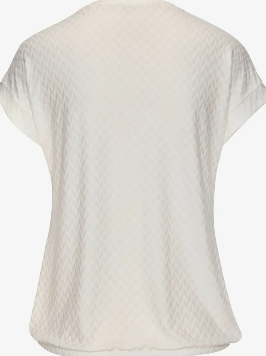 T-shirt à manches courtes avec motif jacquard en matière recyclée