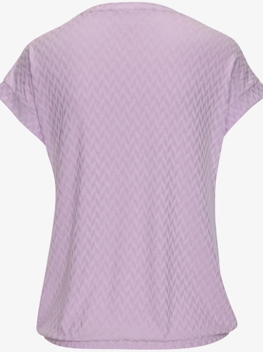 T-shirt à manches courtes avec motif jacquard en matière recyclée