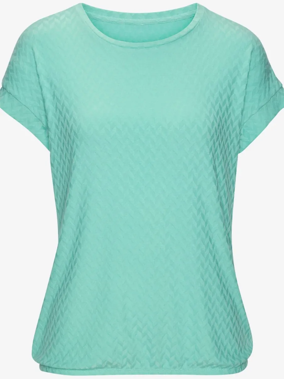 T-shirt à manches courtes avec motif jacquard en matière recyclée