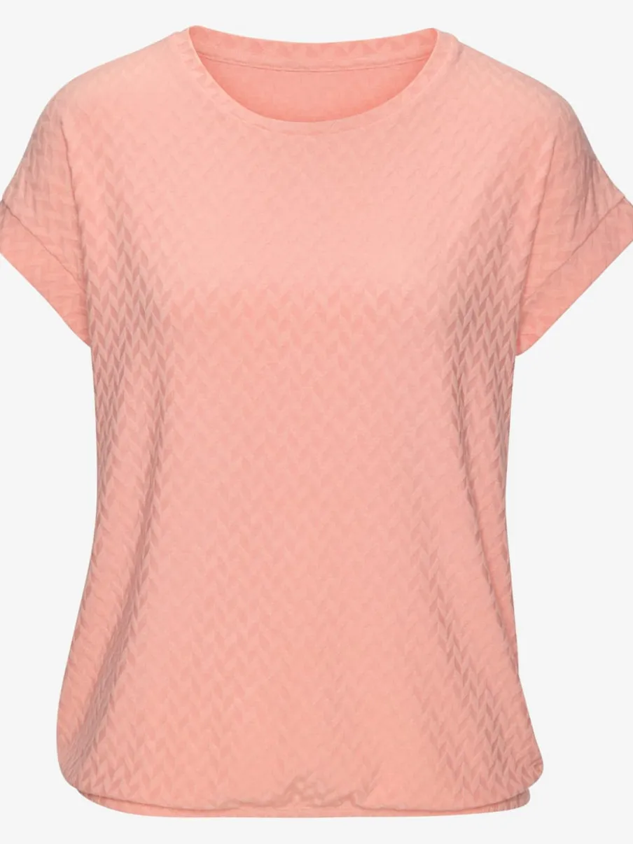 T-shirt à manches courtes avec motif jacquard en matière recyclée