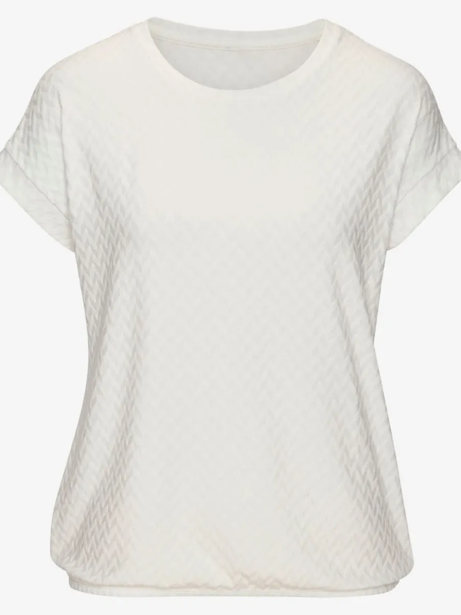 T-shirt à manches courtes avec motif jacquard en matière recyclée