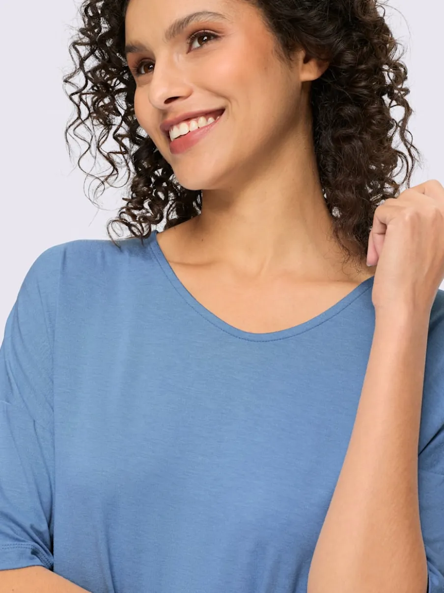 T-shirt à manches courtes avec nœud et encolure V