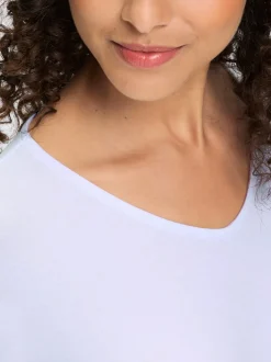 T-shirt à manches courtes avec nœud et encolure V