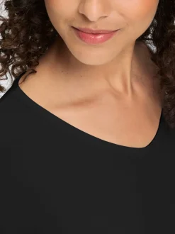 T-shirt à manches courtes avec nœud et encolure V