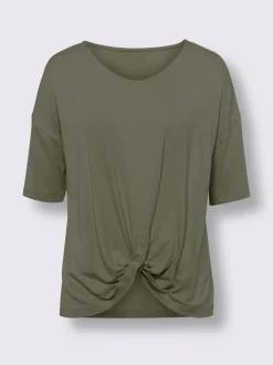 T-shirt à manches courtes avec nœud et encolure V