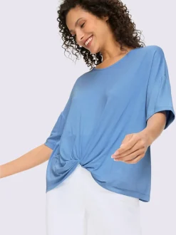 T-shirt à manches courtes avec nœud et encolure V