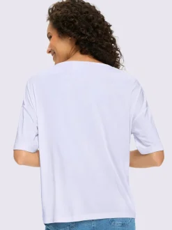 T-shirt à manches courtes avec nœud et encolure V