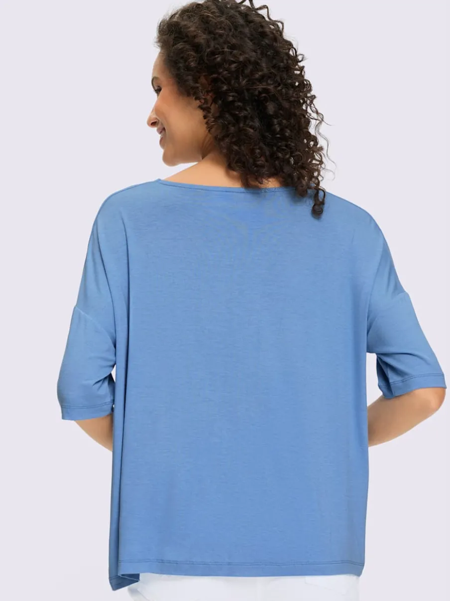 T-shirt à manches courtes avec nœud et encolure V