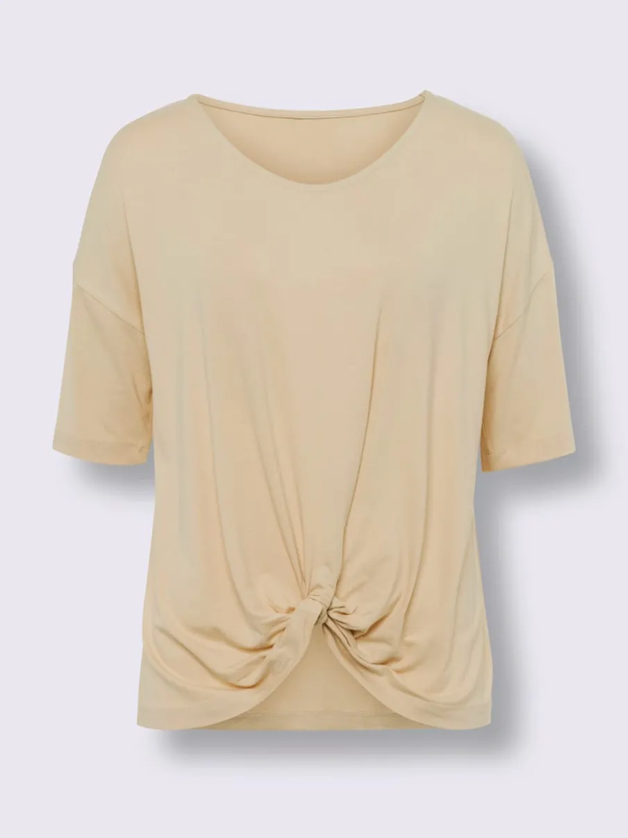 T-shirt à manches courtes avec nœud et encolure V