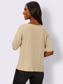 T-shirt à manches courtes avec nœud et encolure V