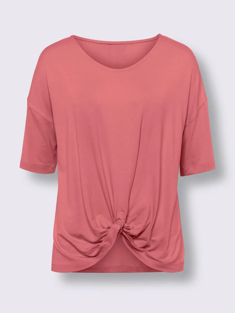 T-shirt à manches courtes avec nœud et encolure V