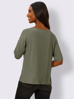 T-shirt à manches courtes avec nœud et encolure V