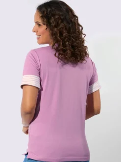 T-shirt à manches courtes avec poches rayées contrastées