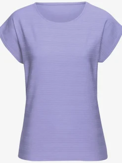 T-shirt à manches courtes avec structure rayée en coton doux