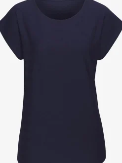 T-shirt à manches courtes avec structure rayée en coton doux