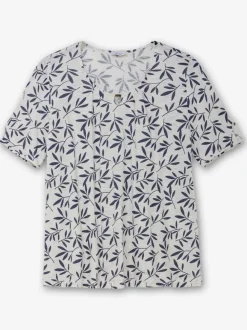 T-shirt à manches courtes découpe avec perles décoratives à l'encolure