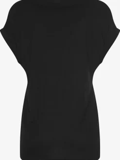 T-shirt à manches courtes encolure ronde avec forme fluide.