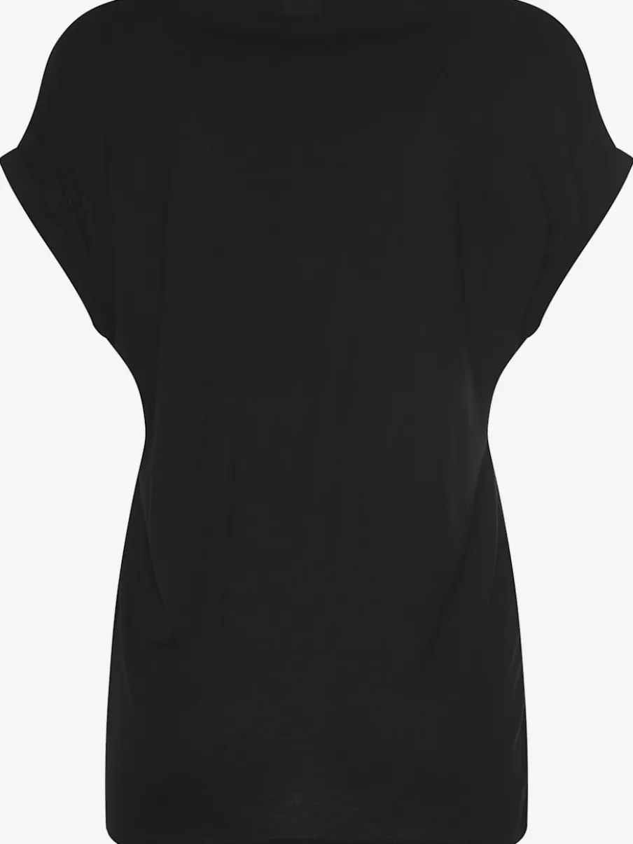 T-shirt à manches courtes encolure ronde avec forme fluide.