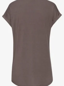 T-shirt à manches courtes encolure ronde avec forme fluide.