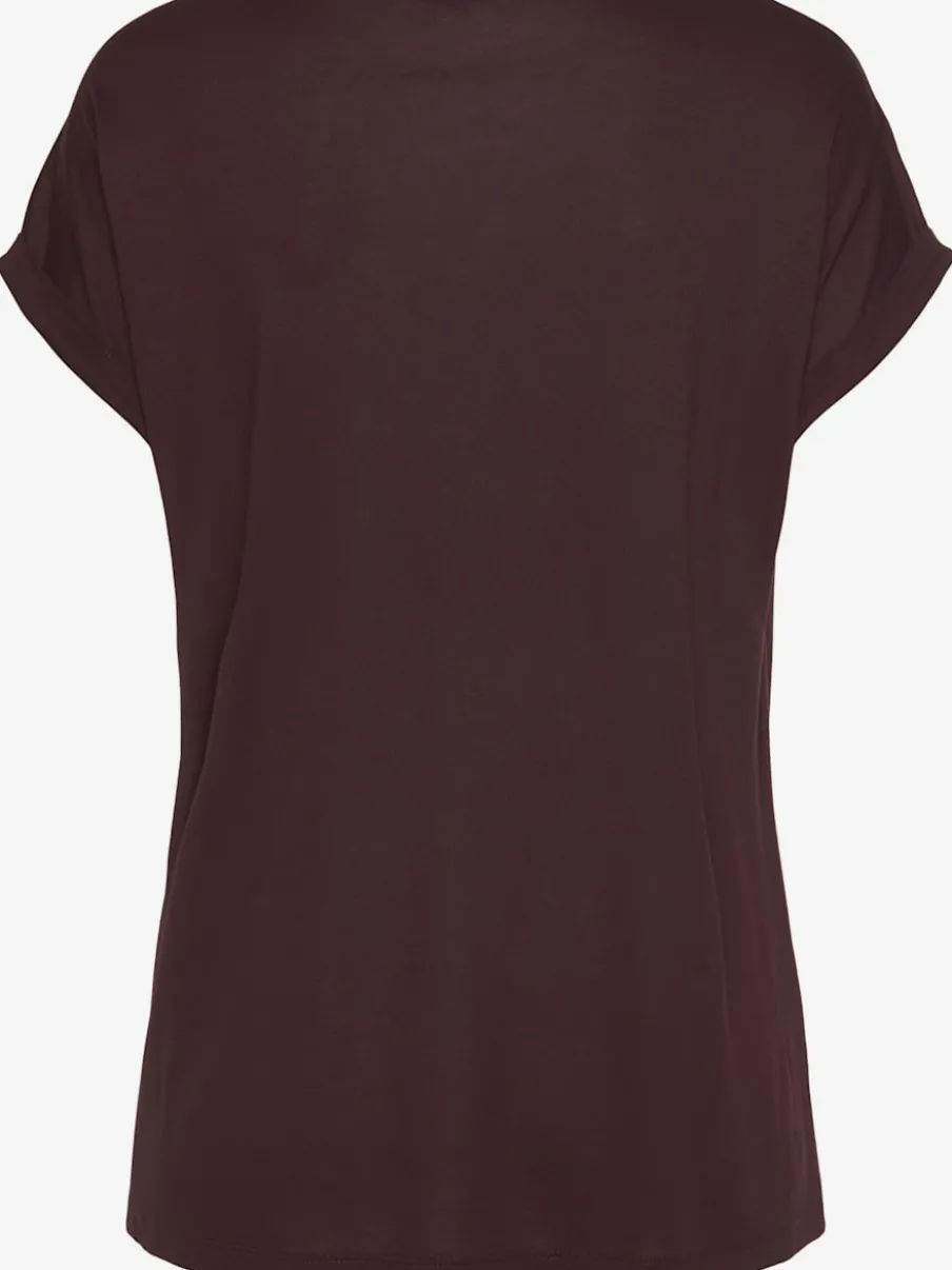 T-shirt à manches courtes encolure ronde avec forme fluide.