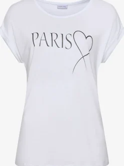 T-shirt à manches courtes encolure ronde avec motif Paris