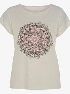 T-shirt à manches courtes encolure ronde imprimé mandala