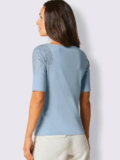 T-shirt à manches courtes en coton et lyocell doux