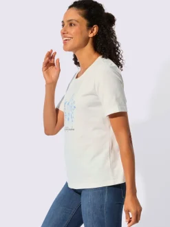 T-shirt à manches courtes en coton avec motif floral