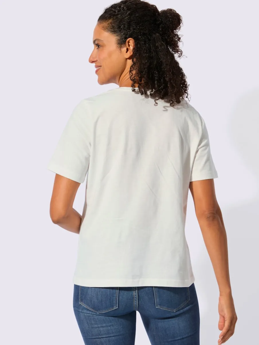 T-shirt à manches courtes en coton avec motif floral