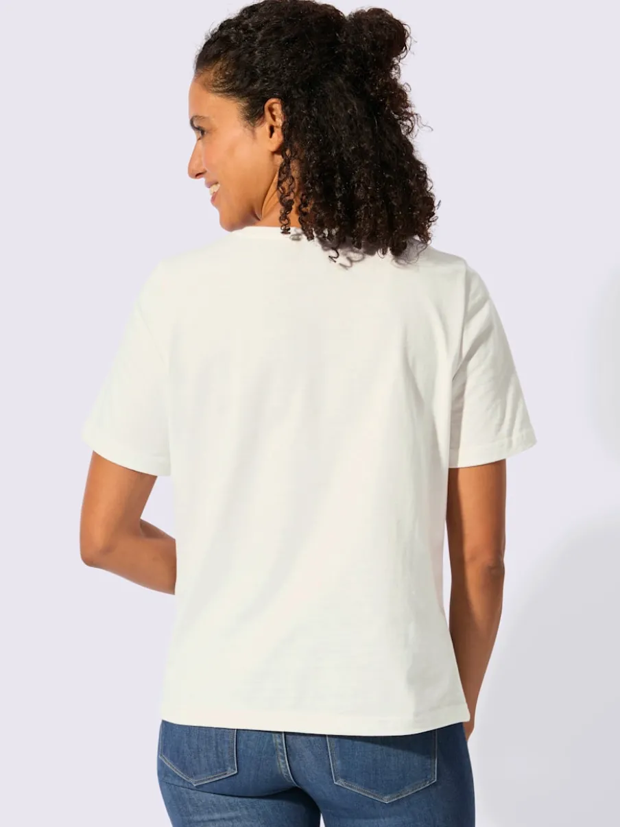 T-shirt à manches courtes en coton avec motif floral