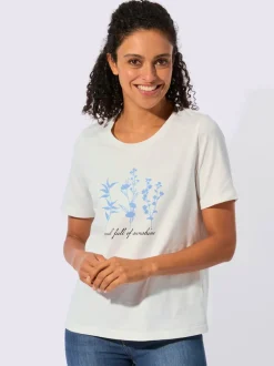T-shirt à manches courtes en coton avec motif floral