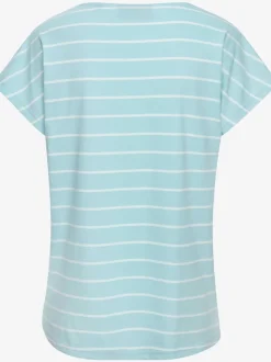T-shirt à manches courtes en jersey doux à rayures marinières avec logo discret