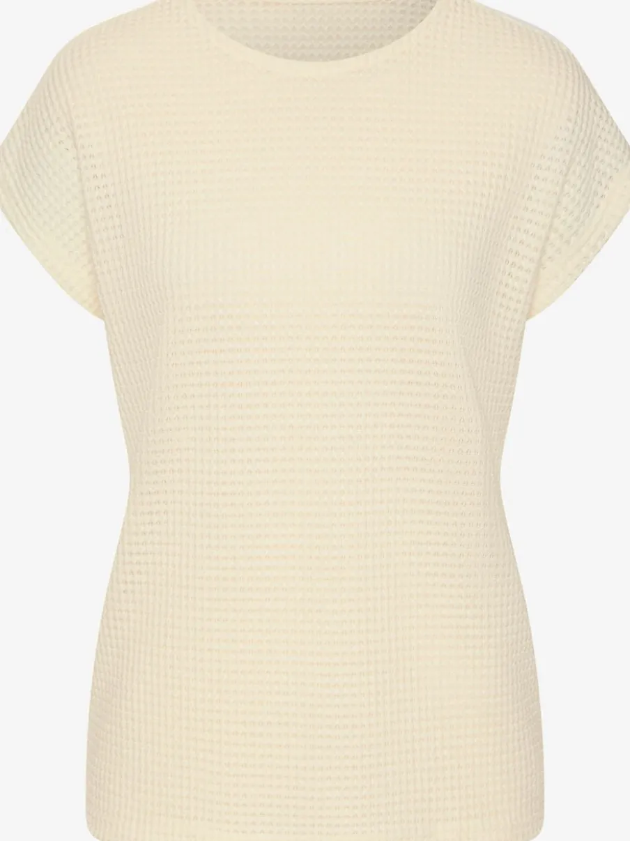 T-shirt à manches courtes en matière gaufrée légère