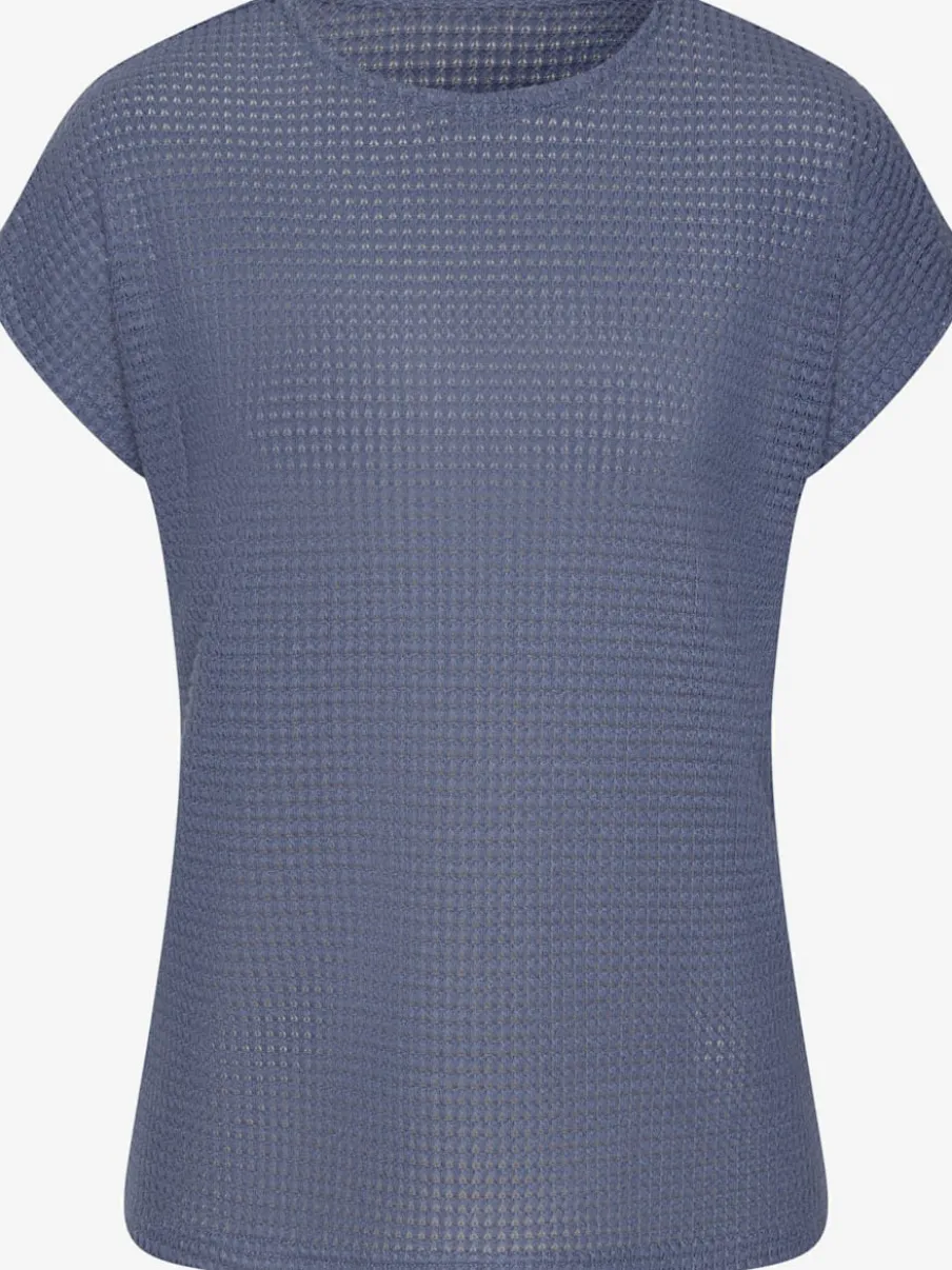 T-shirt à manches courtes en matière gaufrée légère