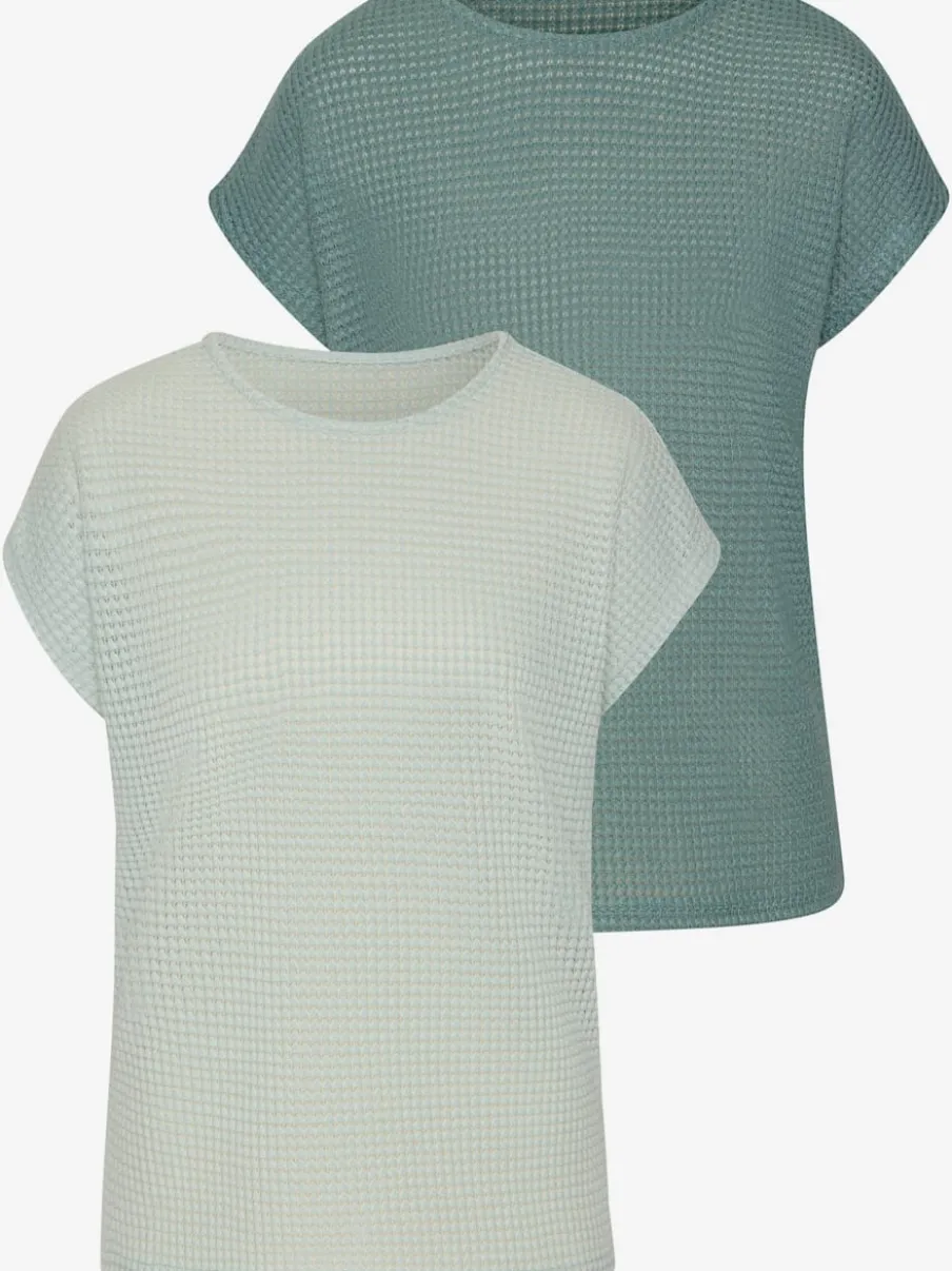 T-shirt à manches courtes en matière gaufrée légère