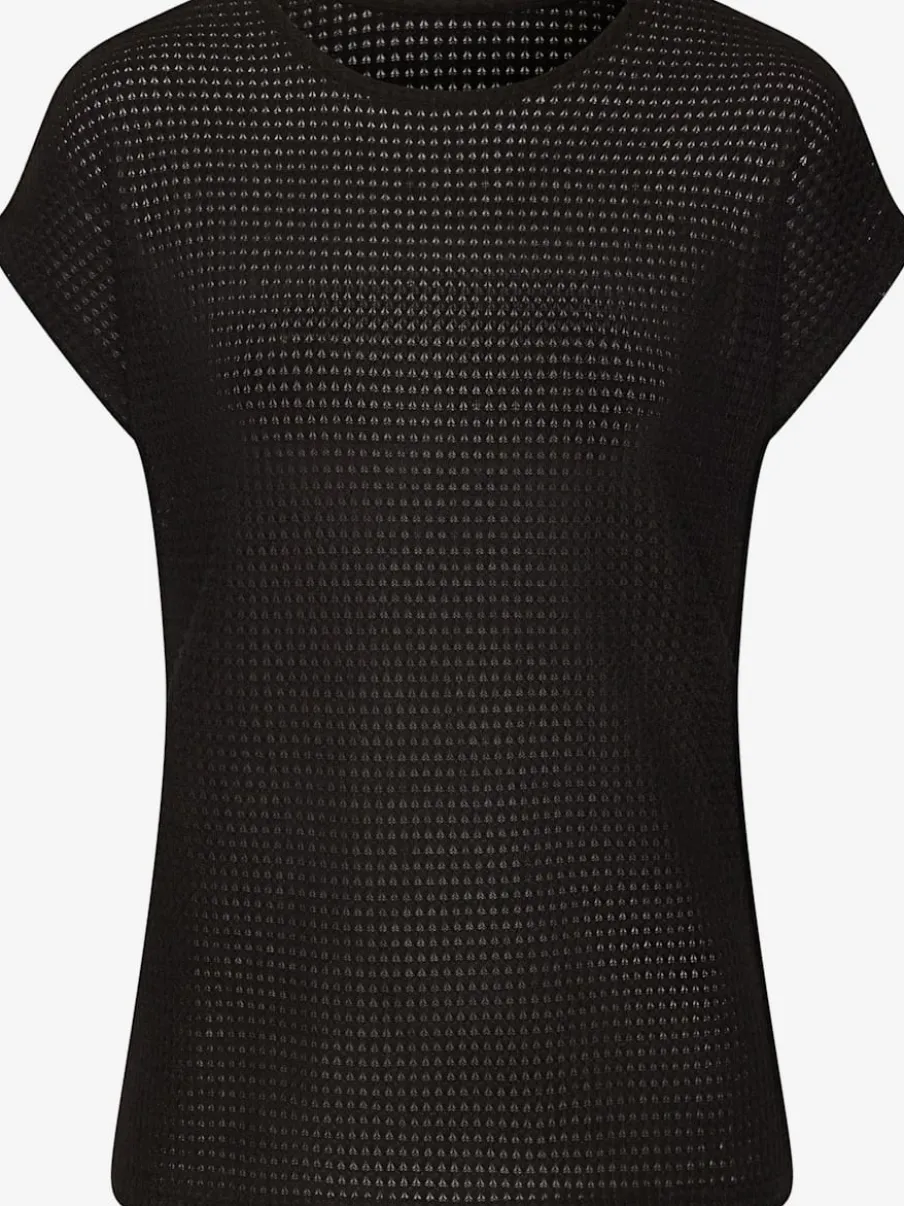T-shirt à manches courtes en matière gaufrée légère