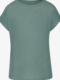 T-shirt à manches courtes en matière gaufrée légère