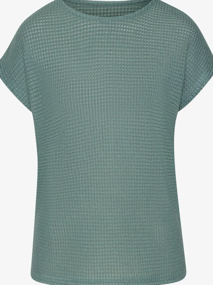 T-shirt à manches courtes en matière gaufrée légère
