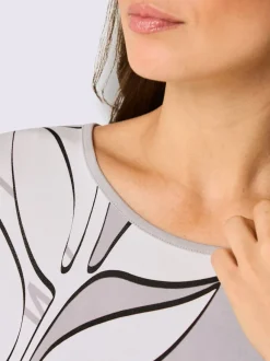 T-shirt à manches courtes en modal avec imprimé feuilles