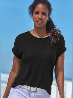 T-shirt à manches courtes en piqué ultra-douce avec coupe décontractée