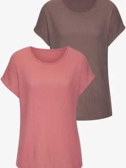 T-shirt à manches courtes en piqué ultra-douce avec coupe décontractée