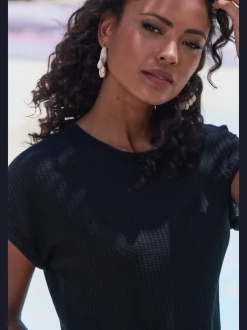 T-shirt à manches courtes en piqué ultra-doux avec revers fixe