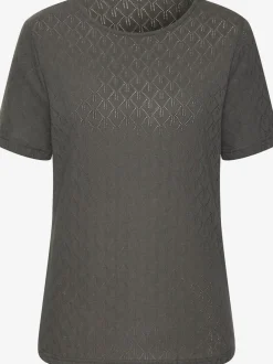 T-shirt à manches courtes en tricot fin ajouré
