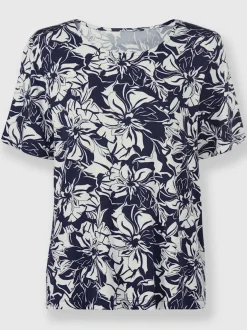 T-shirt à manches courtes à imprimé floral en viscose