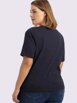 T-shirt à manches courtes lien à nouer à l'encolure