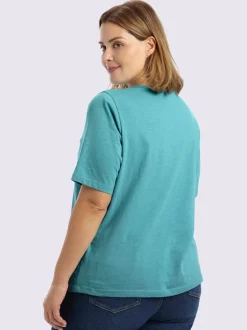 T-shirt à manches courtes lien à nouer à l'encolure