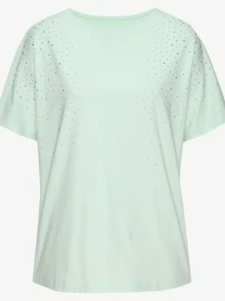T-shirt à manches courtes pierres brillantes