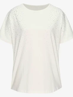 T-shirt à manches courtes pierres brillantes
